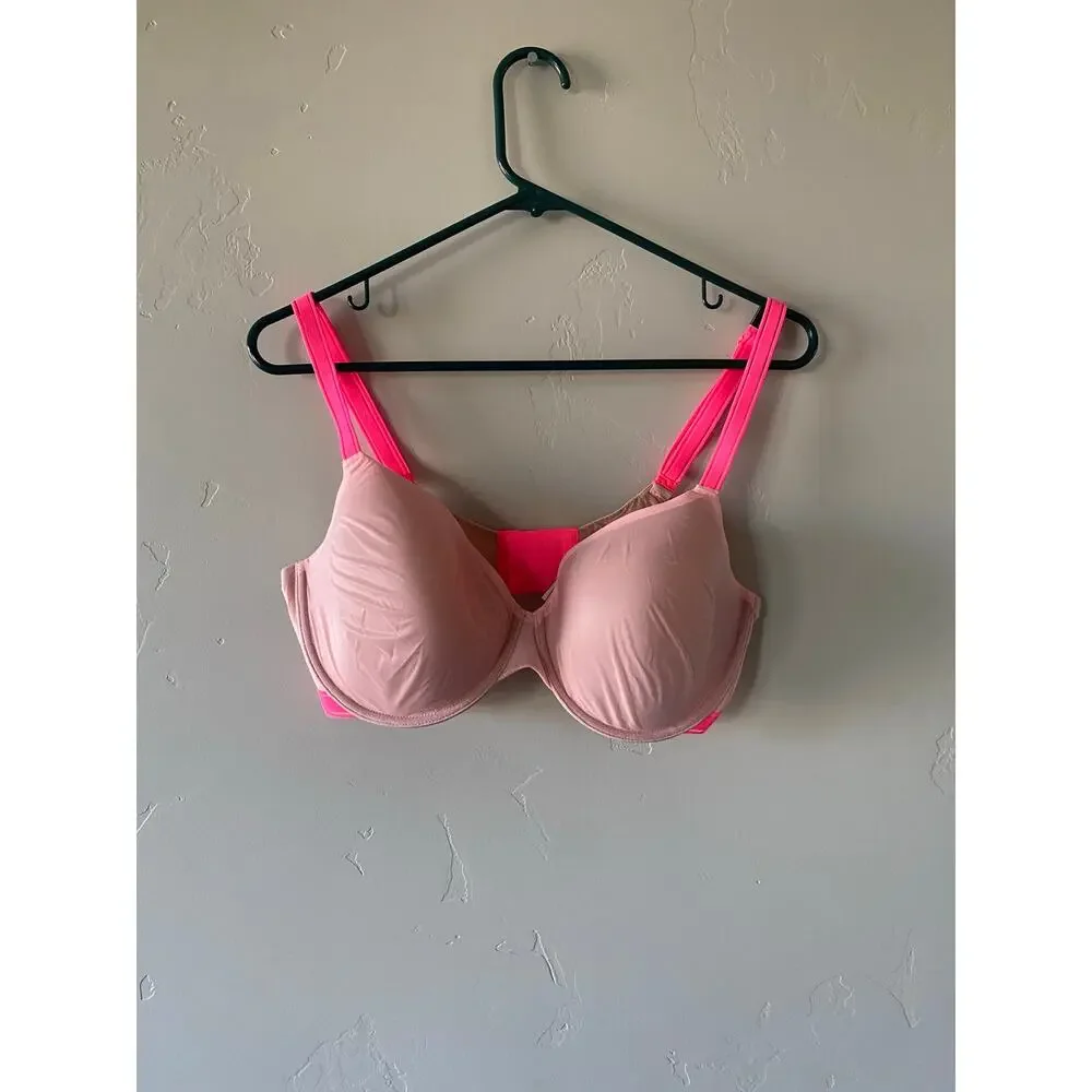 Victoria's Secret Lined Perfect Coverage Underwire Pink Bra- Size 36DD